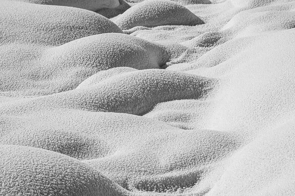 Snow mounds in Yellowstone National Park
